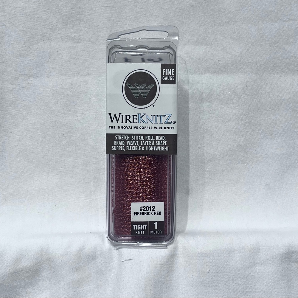 WireKnitZ Firebrick Red. Fine Gauge, Tight Knit Wire